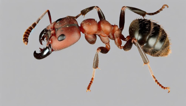 The image showcases a detailed close-up of a carpenter ant, a common pest known for its potential to damage wooden structures. The ant's distinctive features, such as its strong mandibles and segmented body, are clearly visible. This vivid portrayal highlights the importance of professional pest control services in identifying and managing carpenter ant infestations. For expert solutions to your carpenter ant problems, trust Double G Pest Control to safeguard your home or business.